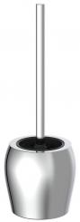 Edelstahl WC-Bürstenhalter mit WC-Bürste freistehend chromoptik 