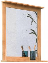 Bambus Badspiegel mit Ablage 70x67 cm 