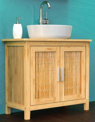 Bambus Badezimmer Waschbeckenunterschrank 670 mm breit 