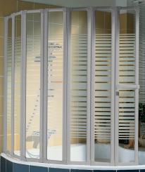 Schulte D1317 Badewannenfaltwand 7-teilig 1400x1590 mm 