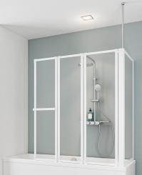 Schulte D1570 Faltwand 3-teilig mit Seitenwand 670-700mm 