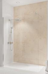 Schulte DecoDesign Duschrückwand Hochglanz 2550x1500 mm Kalkstein-hell