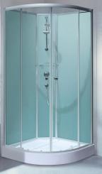 Schulte Rund-Duschkabine Fertigdusche Kreta II 2020x890x890 mm Rückwände grün