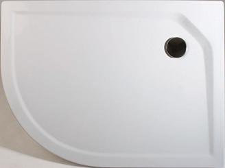 Schulte Acryl Rund Duschwanne extra flach asymmetrisch rechts 