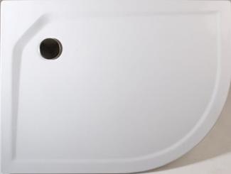 Schulte Acryl Viertelkreis Duschtasse extra flach asymmetrisch links 