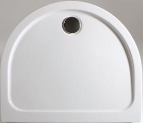 Schulte Acryl Halbkreis Duschwanne extra flach alpinweiß 