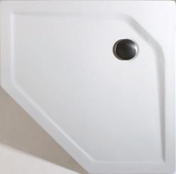 Schulte Acryl 5-Eck Duschwanne extra flach alpinweiß 