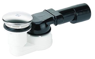 Ablauf waagerecht für Duschbecken mit Rinne extra flach 50 mm 