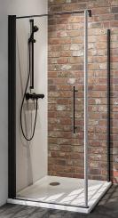 Schulte Alexa Style 2.0 Black Style Drehtür mit Seitenwand 