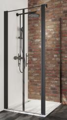 Schulte Alexa Style 2.0 Black Style Pendeltür mit Seitenwand 