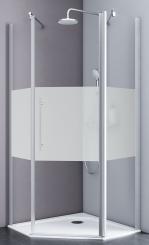 Schulte Alexa Style 2.0 Fünfeckdusche 1920x900x900 mm 5 mm Echtglas Dekor Dezent, Profilfarbe alunatur