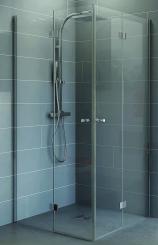 Schulte Alexa Style 2.0 Drehfalttür als Eckeinstieg 1920x900x900 mm, 5 mm Echtglas Klar, Profilfarbe alunatur