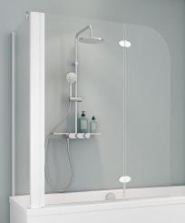 Schulte D33802 Wannenaufsatz mit Seitenwand Klebemontage 680-700 mm 