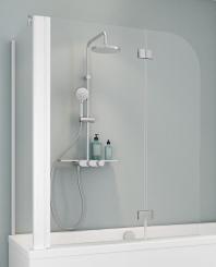 Schulte D33802 Badewannenfaltwand 2-tlg. mit Seitenwand 680-700 mm 