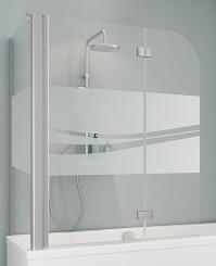 Schulte D33812 Badewannenaufsatz 2-tlg. mit Seitenwand 730-750 mm 