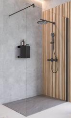 Schulte Alexa Style 2.0 Walk-In mit Clipmontage 6 mm Klarglas 2000x1000 mm, Profilfarbe matt schwarz