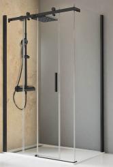 Schulte Duschkabine Toura Black Style Gleittür mit Seitenwand 