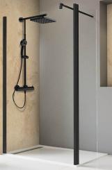 Schulte Toura Black Style Walk-In mit beweglichem Element 