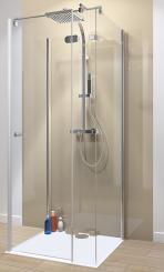 Schulte U-Duschkabine MasterClass Drehtür mit 2 Seitenwänden 