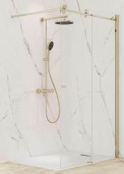 Schulte MasterClass Walk-In Duschwand mit Gleittür gold matt 