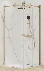 Schulte MasterClass Eckeinstieg mit Gleittüren gold matt 