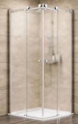 Schulte Duschkabine MasterClass Eckeinstieg mit Gleittüren 2000x900x900 mm, 8 mm Echtglas Bella, Profilfarbe chromoptik