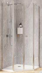 Schulte Garant 2.0 Fünfeckdusche 4-teilig mit Pendeltüren 2000x1000x1000 mm, 6 mm Echtglas Klar, Profilfarbe chromoptik