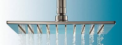 Schulte D96129 Messing Kopfbrause 8 mm flach eckig chrom 250x250 mm