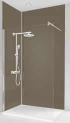 Schulte DecoDesign Duschrückwand Farbe Set Ecke 2550x1200x900 mm taupe