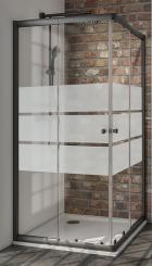 Schulte Sunny Black Style Eckeinstieg 1800x750-900 mm Dekorglas 