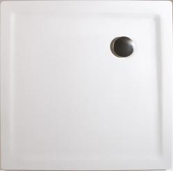 Schulte Quadrat-Duschbecken Mineralguss extra flach alpinweiß 1000x1000 mm