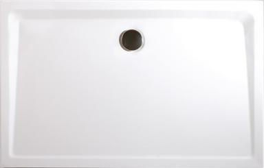 Schulte Rechteck-Duschbecken Mineralguss extra flach alpinweiß 800x1000 mm