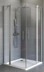 Schulte Alexa Style 2.0 Eckeinstieg 5 mm Klarglas mit Glassiegel 1920x800x800 mm, Profilfarbe alunatur