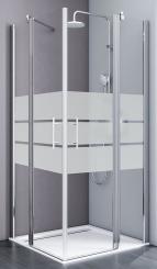 Schulte Alexa Style 2.0 Eckeinstieg Echtglas Depoli mit Glassiegel 