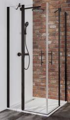 Schulte Alexa Style 2.0 Black Style Eckeinstieg 4-teilig 1920x1000x1000 mm, 5 mm Echtglas Klar mit Glassiegel