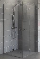 Schulte Alexa Style 2.0 Eckeinstieg mit Drehfalttüren Klarglas mit Glassiegel 1920x1000x1000 mm, Profilfarbe alunatur