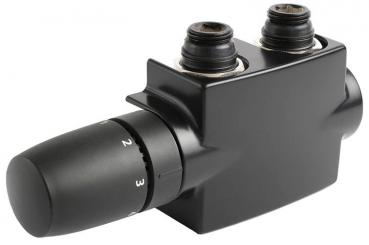 Schulte Universal Mittelanschlussgarnitur mit Blende matt schwarz 