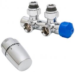 Schulte Mittelanschlussgarnitur Set Eck chromoptik 