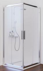 Schulte Kristall/Trend Eckdusche 6 mm Klarglas mit Glassiegel 1850x750x900 mm, Profilfarbe chromoptik