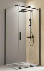 Schulte Toura Black Style Gleittür Rollen unten mit Seitenwand 