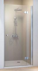 Schulte MasterClass Drehtür an Nebenteil Klarglas mit Glassiegel 