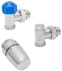 Schulte Thermostat Anschlussset Eck chromoptik 