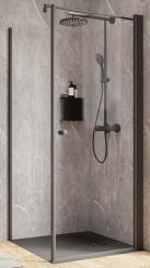 Schulte Garant 2.0 Drehtür mit Seitenwand 2000x900x900 mm schwarz 