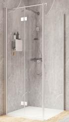 Schulte Garant 2.0 Drehfalttür mit Seitenwand Klarglas + Glassiegel 