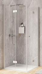 Schulte Garant 2.0 Drehfalttür Eckeinstieg 6 mm Klarglas + Glassiegel 