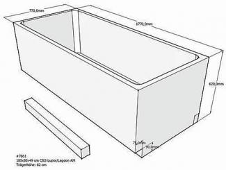 Schröder Wannenträger für Rechteckbadewanne Lupor 180x80 cm