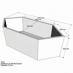 Schröder Wannenträger für 6-Eckwanne Otte 180x80 cm 