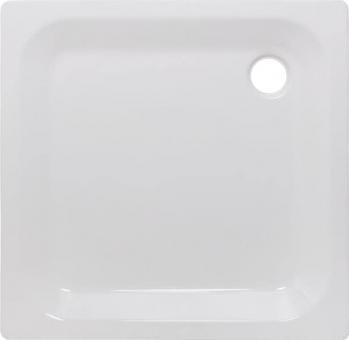 Quadrat Stahl-Duschtasse 80x80/90x90 x 16 cm weiß 