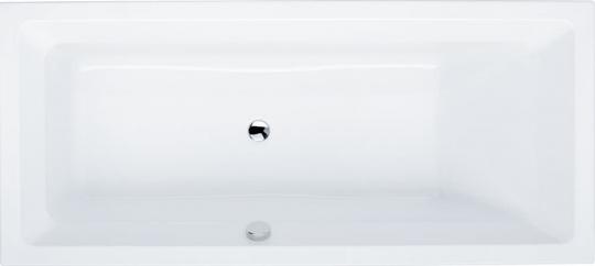 Acryl Körperform Rechteck Badewanne 1800x800x450 mm weiß Liegefläche rechts
