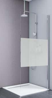 Schulte Alexa Style 2.0 Walk-In Dusche mit Deckenstrebe 1900x900 mm, 6 mm Echtglas Dezent, Profilfarbe chromoptik